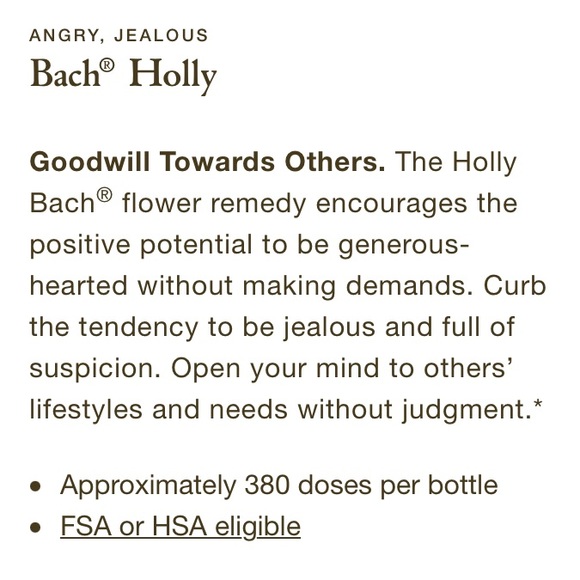 Dr. Bach Other Dr Bach Holly Flower Remedy Poshmark